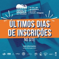 Últimos dias para inscrição nas oficinas do Festival de Música de Penedo