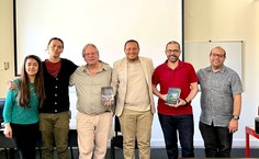 Marcos Moreira com pesquisadores do Cesem e músicos brasileiros