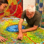Equipe da Pinacoteca da Ufal visita o ateliê do artista Delson Uchôa