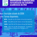 Biblioteca Central promove curso de normalização de trabalhos acadêmicos