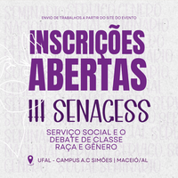 Curso de Serviço Social discute classe, raça e gênero no 3º Senagess