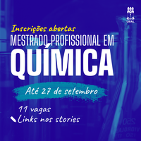 Mestrado profissional em Química abre seleção em rede nacional