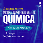 Mestrado profissional em Química abre seleção em rede nacional