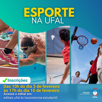 Esporte na Ufal abre 1.800 vagas em diversas modalidades esportivas