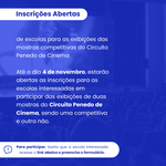 Aberta inscrição de escolas para exibições no Circuito Penedo de Cinema