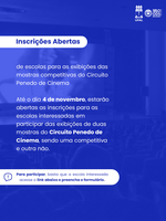 Aberta inscrição de escolas para exibições no Circuito Penedo de Cinema