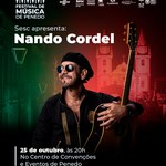 Nando Cordel encerra programação do 16º Festival de Música de Penedo
