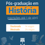 Pós-graduação em História abre 38 vagas para mestrado e doutorado