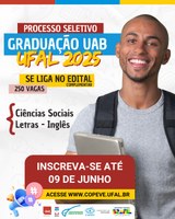 Ufal lança edital com 250 vagas para graduação a distância em dois cursos