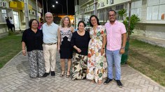 Francisca Vasconcelos, Márcio Ferreira, Flávia Lima, diretora acadêmica do Campus do Sertão, Renilde Bulhões, secretaria de Governo do Município de Santana do Ipanema, Andréa Brandão e Thiago Tridade