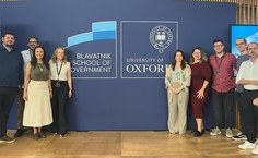 Na Blavatnik School of Government, da Universidade de Oxford, o time do Nees se reuniu com representantes da Fundação Lemann, do Movimento Todos Pela Educação e do FNDE