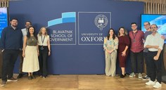 Na Blavatnik School of Government, da Universidade de Oxford, o time do Nees se reuniu com representantes da Fundação Lemann, do Movimento Todos Pela Educação e do FNDE