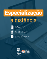 Ufal oferta 1.500 vagas em dez cursos de especialização a distância