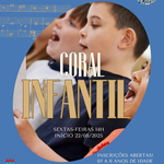 Estão abertas as inscrições para a Oficina de Coral Infantil e Grupo Vocal de Pais