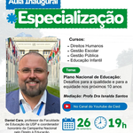 Cursos de especialização a distância tem palestra na sexta-feira