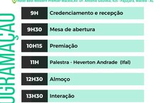 Eventos ocorrem nos dias 6 e 7 de outubro em Maceió; interessados têm até o dia 1º de outubro para se inscrever