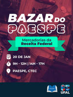 Paespe realiza bazar de mercadorias em parceria com a Receita Federal