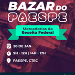 Paespe realiza bazar de mercadorias em parceria com a Receita Federal