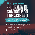HU abre 75 vagas para programa gratuito para quem deseja parar de fumar