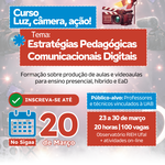 Inscrições abertas para formação sobre produção de aulas e videoaulas