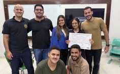 Estudantes responsáveis pela elaboração do minicurso
