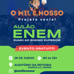 Projeto 'O Mil é Nosso' abre inscrições para aulão gratuito para o Enem