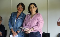 Simoneide Araújo e Márcia Alencar, coordenadoras da Assessoria de Comunicação da Ufal e da Bienal