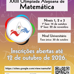 Olimpíada Alagoana de Matemática está com inscrições abertas