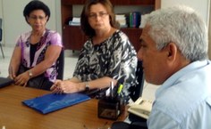 Vice-reitor, Eurico Lôbo, e professoras representantes do Cefet-Pe