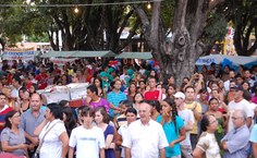 Praça lotada na expectativa do listão
