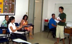 estudantes participam de oficinas sobre hanseniase