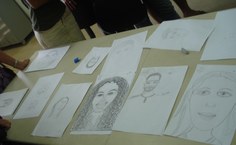 Trabalhos produzidos no curso de desenho