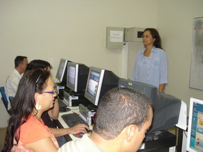 Docentes no curso de capacitação