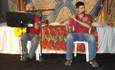 Apresentação musical durante a calourada