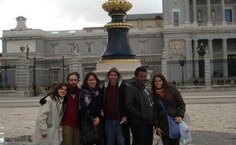 Estudantes durante intercâmbio na Europa