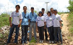 Técnicos da Usina Caeté e pesquisadores da Ufal envolvidos no projeto ambiental