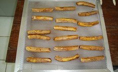 Bananas secas: resultado final