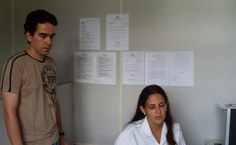 Professor Wagnner Porto e a vice-coordenadora, Annelise Barreto