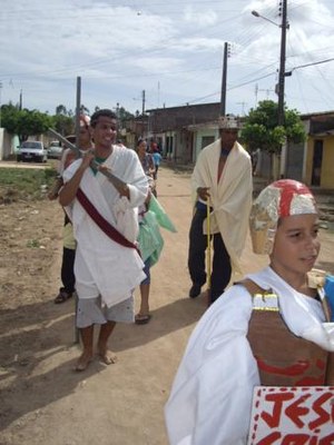 Apresentação de teatro itinerante