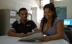 Gilvânio e Cristiane, estudantes aprovados no sistema de cotas