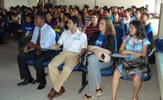 Auditório lotado para as palestras