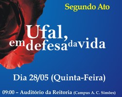 Movimento Ufal em Defesa da Vida realiza segundo ato