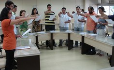 novos docentes fazem o juramento