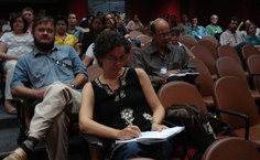 Público presente à aula inaugural