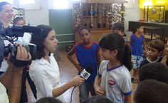 Alunos concedem entrevista