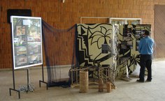 Exposição no hall da Reitoria