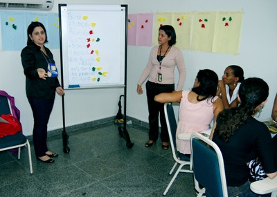 Márcia Alencar e Luciana Silva coordenaram a capacitação