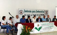 mesa de abertura da II Semana de Zootecnia do campus Arapiraca