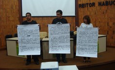 propostas apresentadas durante o 3º ato do Movimento Ufal em Defesa da Vida