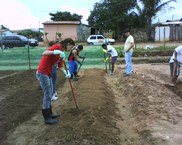 Estudantes trabalham jundo com a comunidade